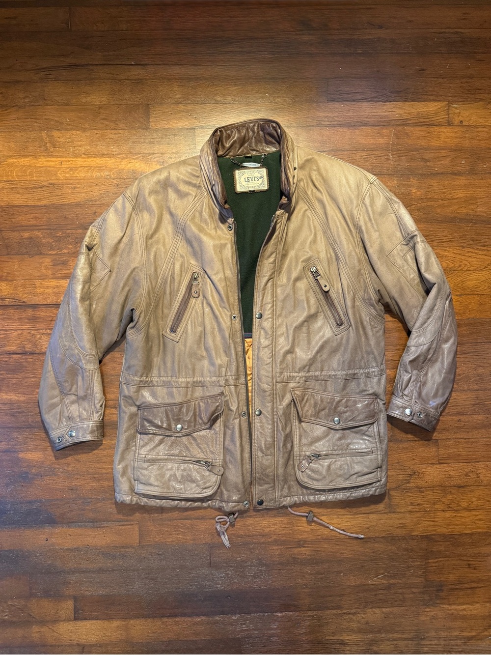 Levi's Brown Leather Military Field Jacket